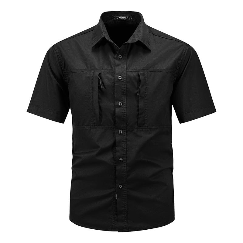 Men's Cotton Military Cargo Shirt