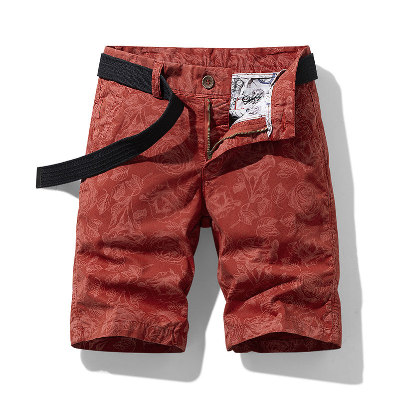 Men's Cotton Pattern Design Touch Cargo Shorts