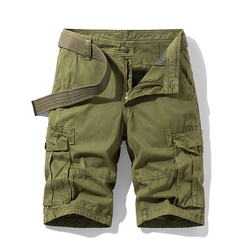 Men's Washed Cotton Cargo Shorts