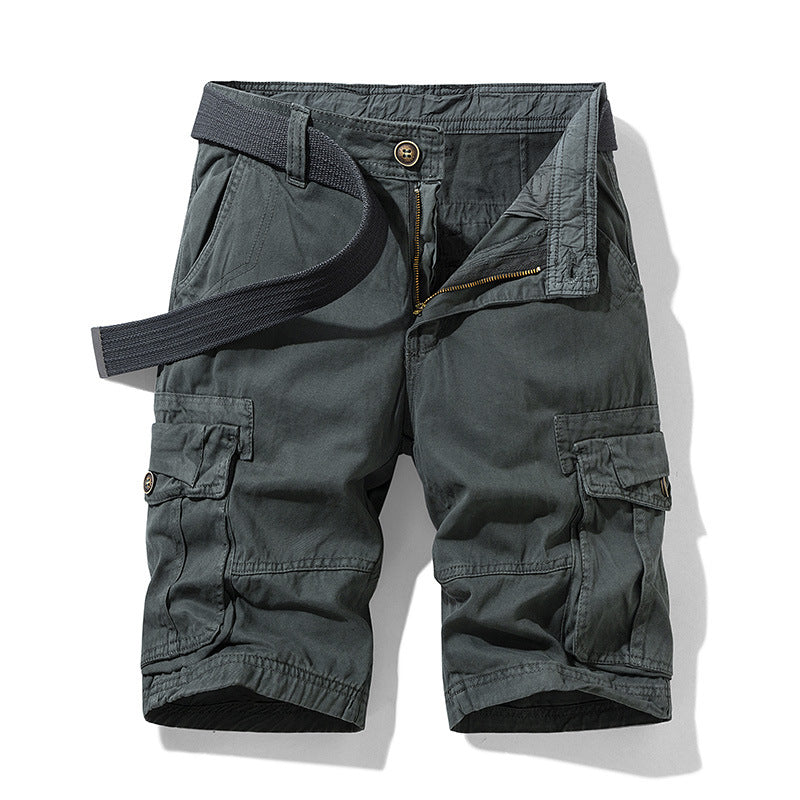 Men's Washed Cotton Cargo Shorts
