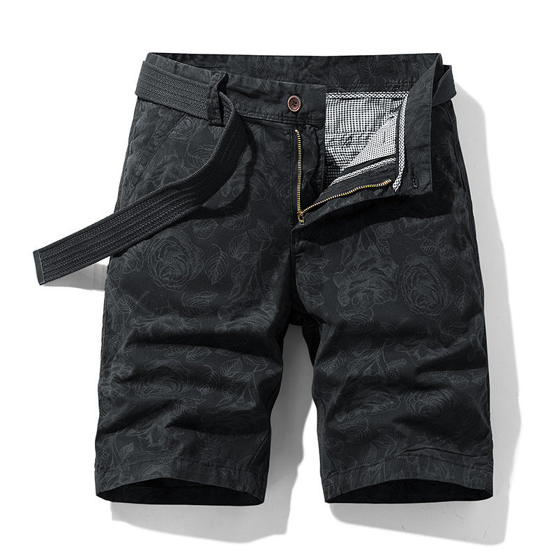 Men's Cotton Pattern Design Touch Cargo Shorts