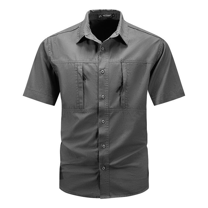 Men's Cotton Military Cargo Shirt