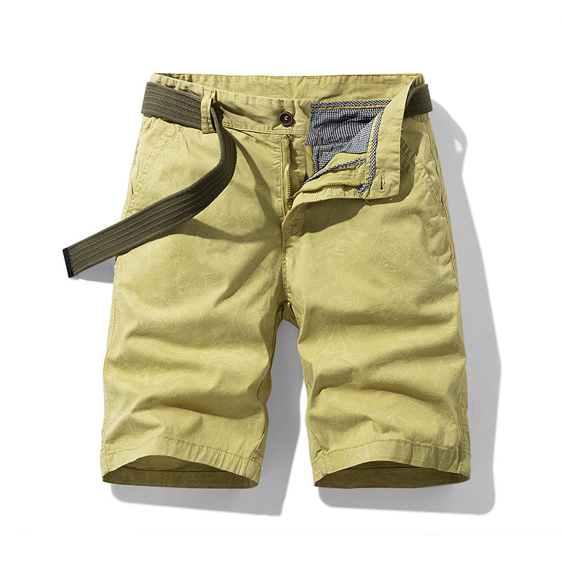 Men's Cotton Pattern Design Touch Cargo Shorts