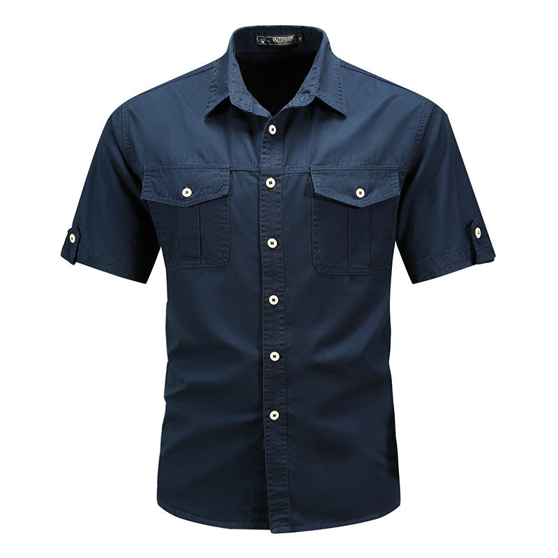Men's Vintage Cotton Military Shirt