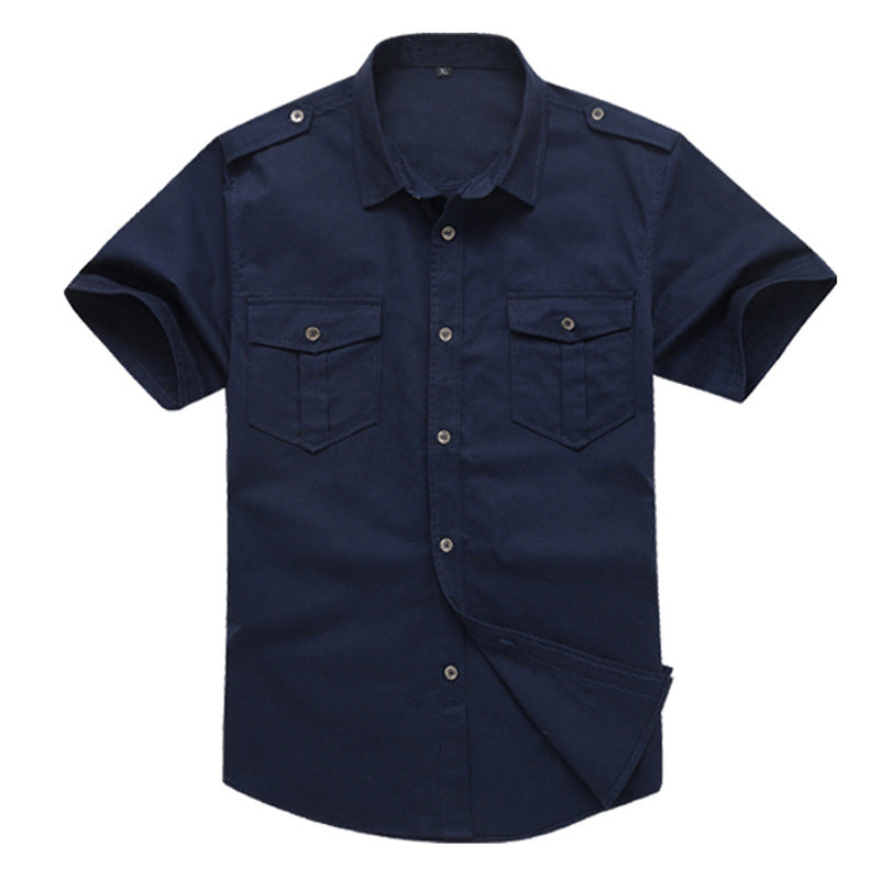 Men's Workwear Multi-Pocket Cargo Shirt