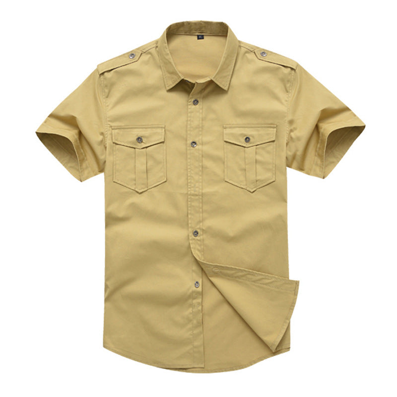 Men's Workwear Multi-Pocket Cargo Shirt