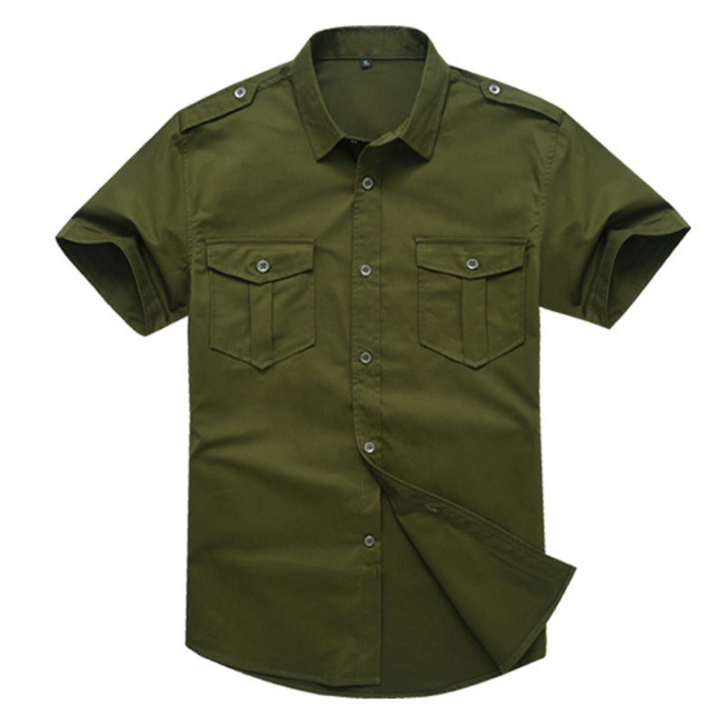 Men's Workwear Multi-Pocket Cargo Shirt
