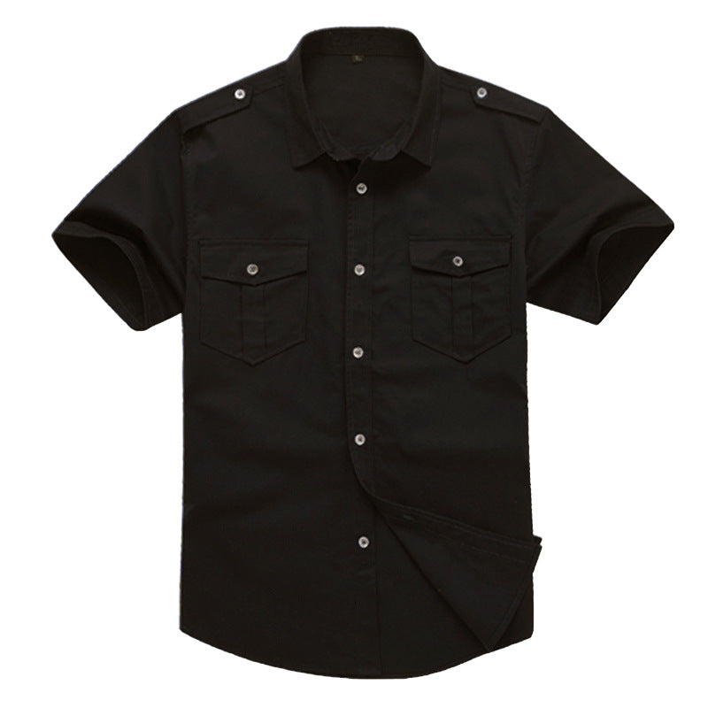 Men's Workwear Multi-Pocket Cargo Shirt