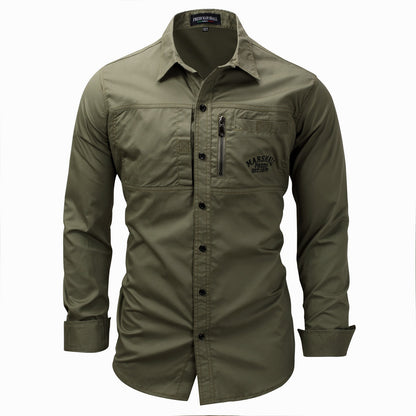 Men's Cotton Military Utility Shirt