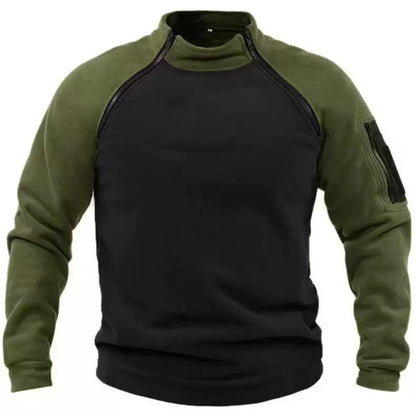 Men's Outdoor Tactical Fleece Pullover – Warm & Durable