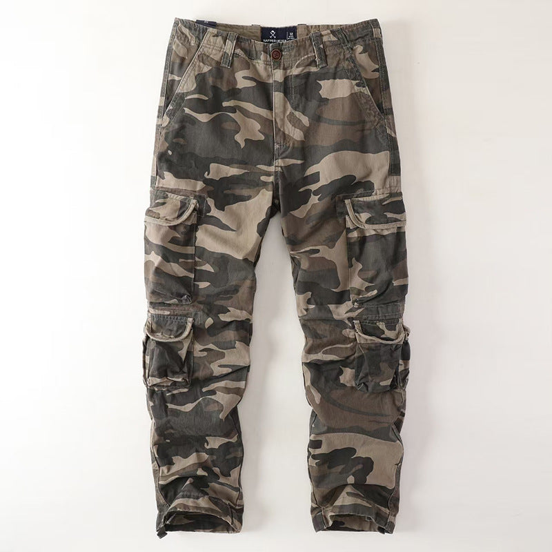 Men's Straight Overalls Loose Casual Cargo Pants