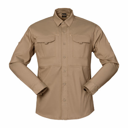 Men's Long-Sleeved Work Elastic Shirt