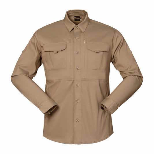 Men's Long-Sleeved Work Elastic Shirt