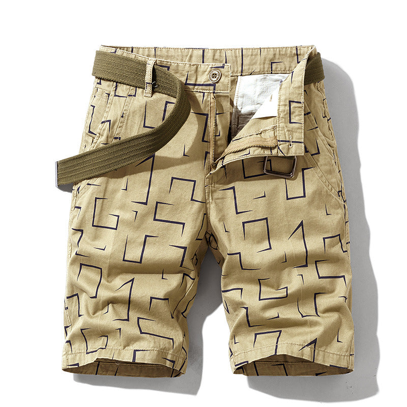 Men's New Striped Design Cargo Shorts