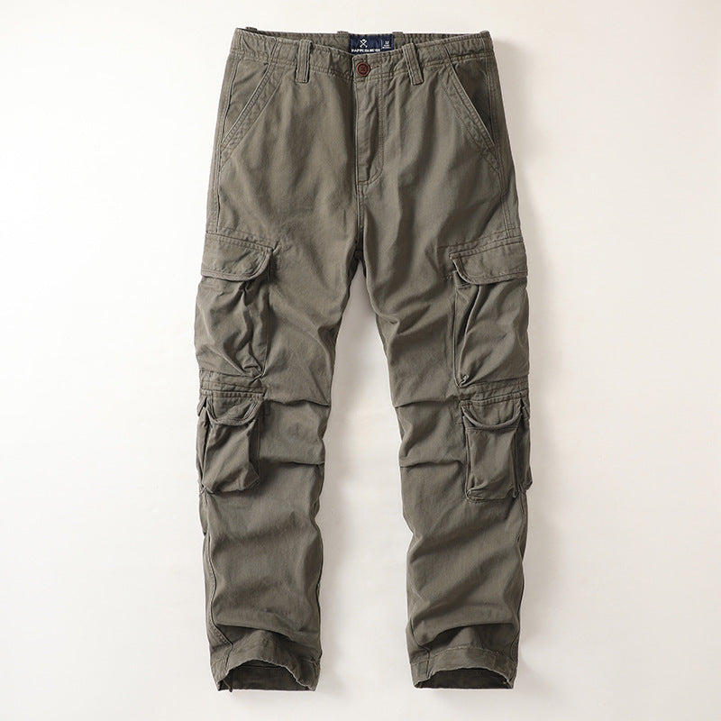 Men's Straight Overalls Loose Casual Cargo Pants