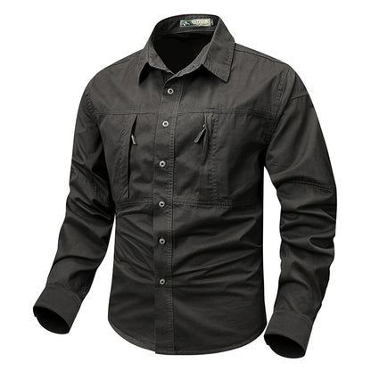 Men's Cotton Military Shirt Jacket