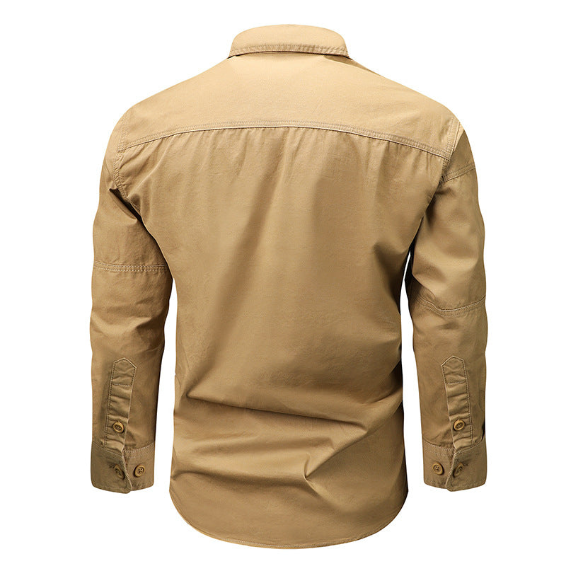 Men's Cotton Military Shirt Jacket