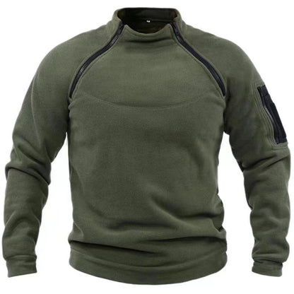 Men's Outdoor Tactical Fleece Pullover – Warm & Durable