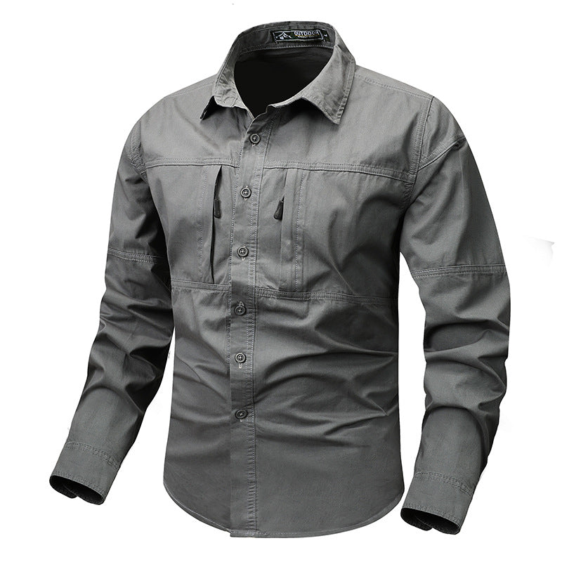 Men's Cotton Military Shirt Jacket
