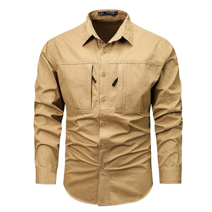 Men's Cotton Military Shirt Jacket