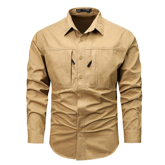Men's Cotton Military Shirt Jacket