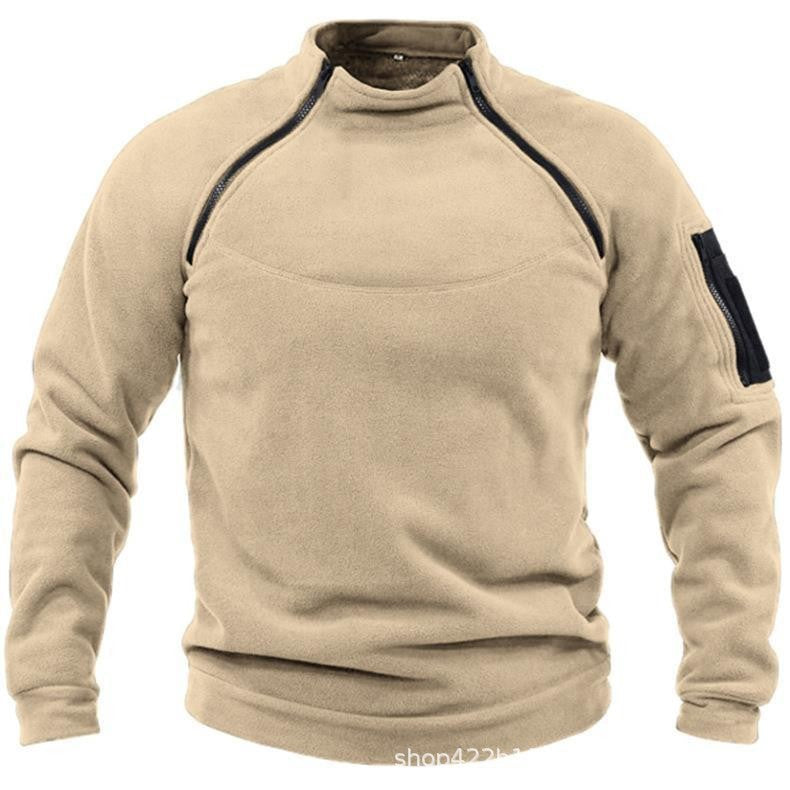 Men's Outdoor Tactical Fleece Pullover – Warm & Durable