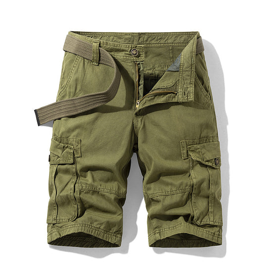 Men's Washed Cotton Cargo Shorts