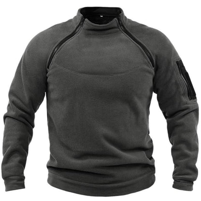 Men's Outdoor Tactical Fleece Pullover – Warm & Durable