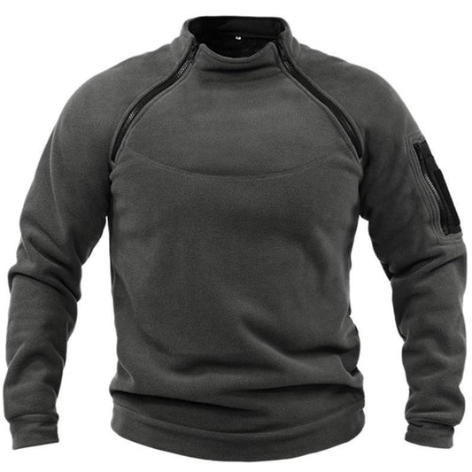 Men's Outdoor Tactical Fleece Pullover – Warm & Durable