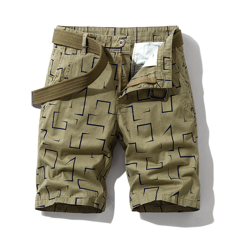 Men's New Striped Design Cargo Shorts