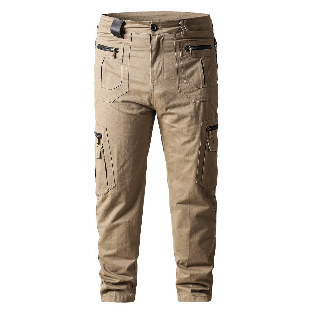 Men's Straight Overalls Stretch Loose Casual Pants