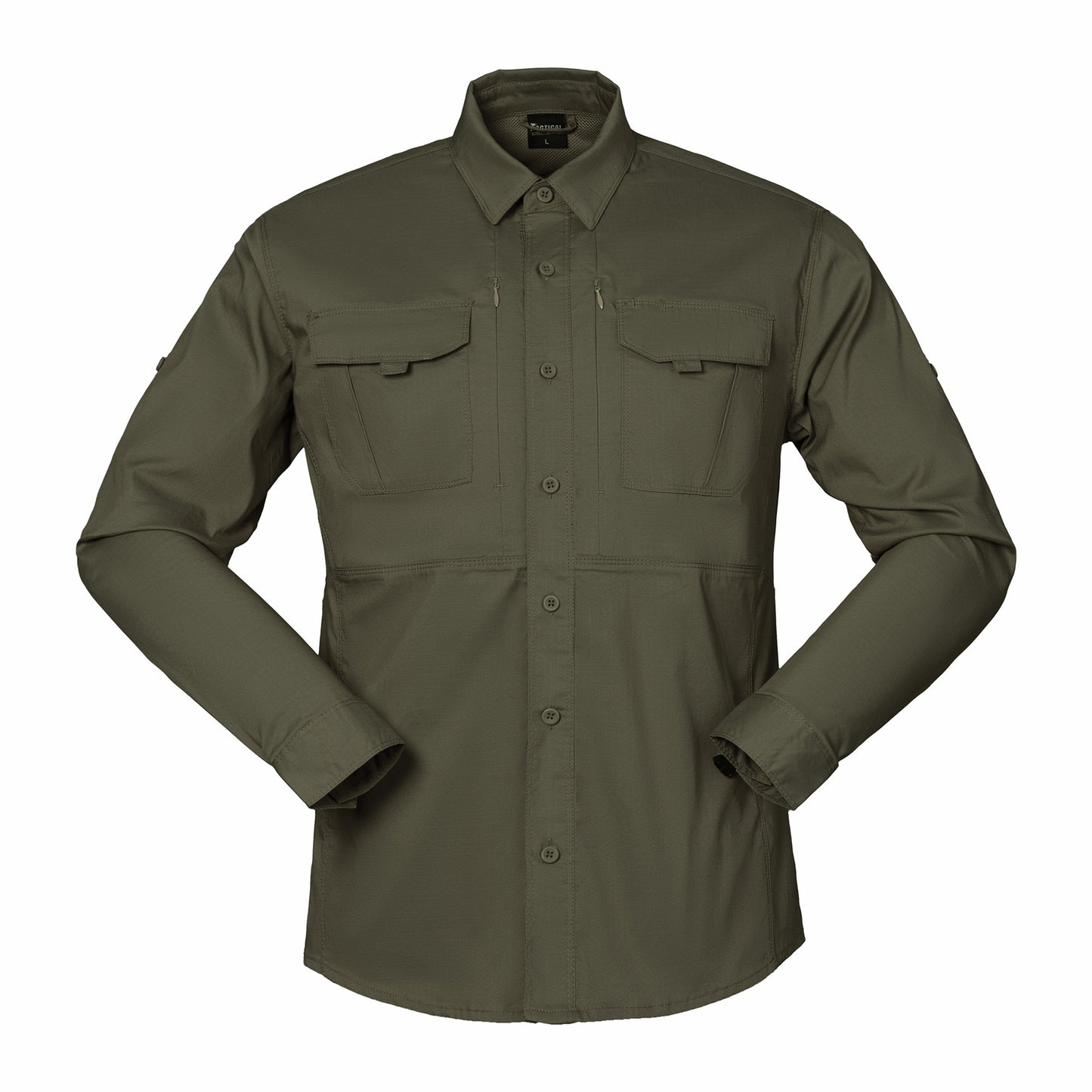 Men's Long-Sleeved Work Elastic Shirt