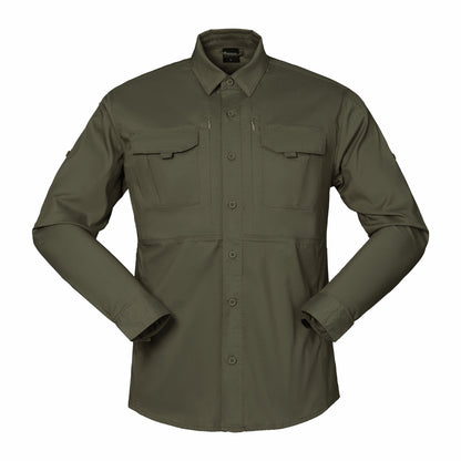 Men's Long-Sleeved Work Elastic Shirt