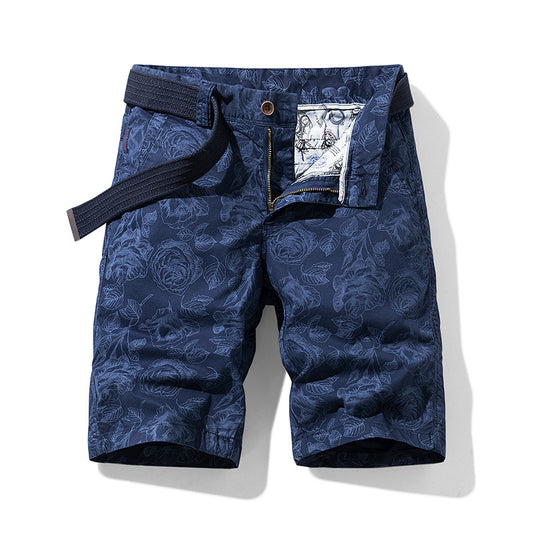 Men's Cotton Pattern Design Touch Cargo Shorts