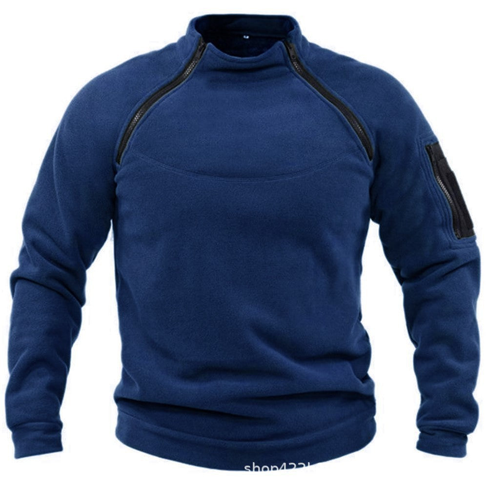 Men's Outdoor Tactical Fleece Pullover – Warm & Durable