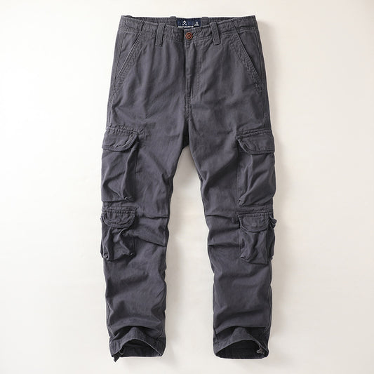 Men's Straight Overalls Loose Casual Cargo Pants