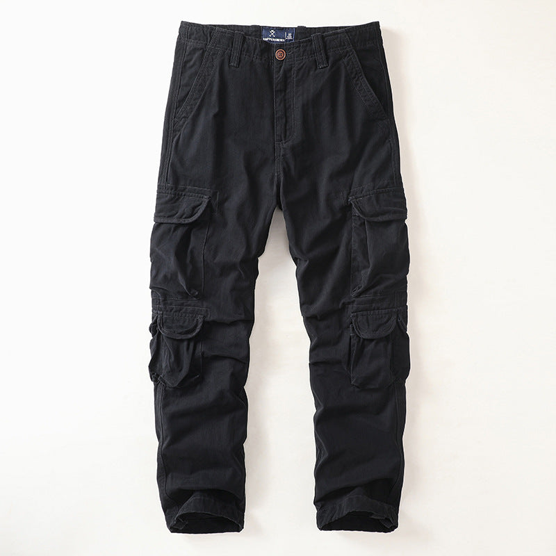 Men's Straight Overalls Loose Casual Cargo Pants