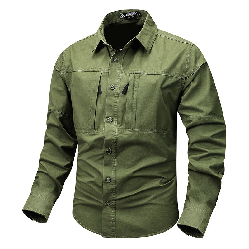 Men's Cotton Military Shirt Jacket