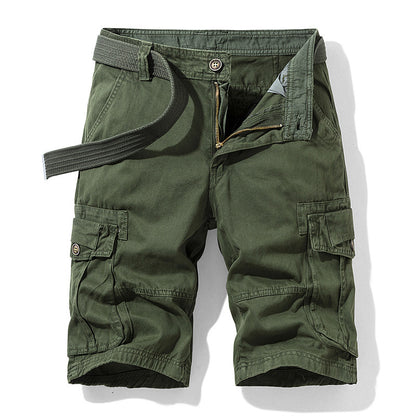 Men's Washed Cotton Cargo Shorts