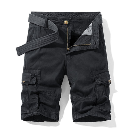 Men's Washed Cotton Cargo Shorts