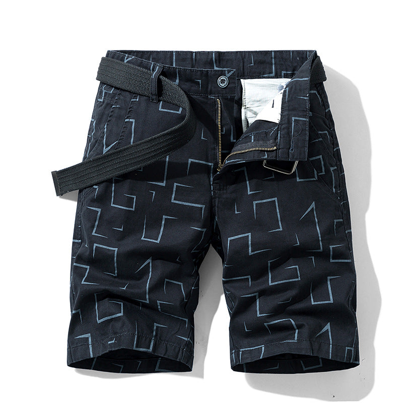 Men's New Striped Design Cargo Shorts