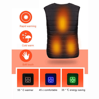 Electrically heated down vest