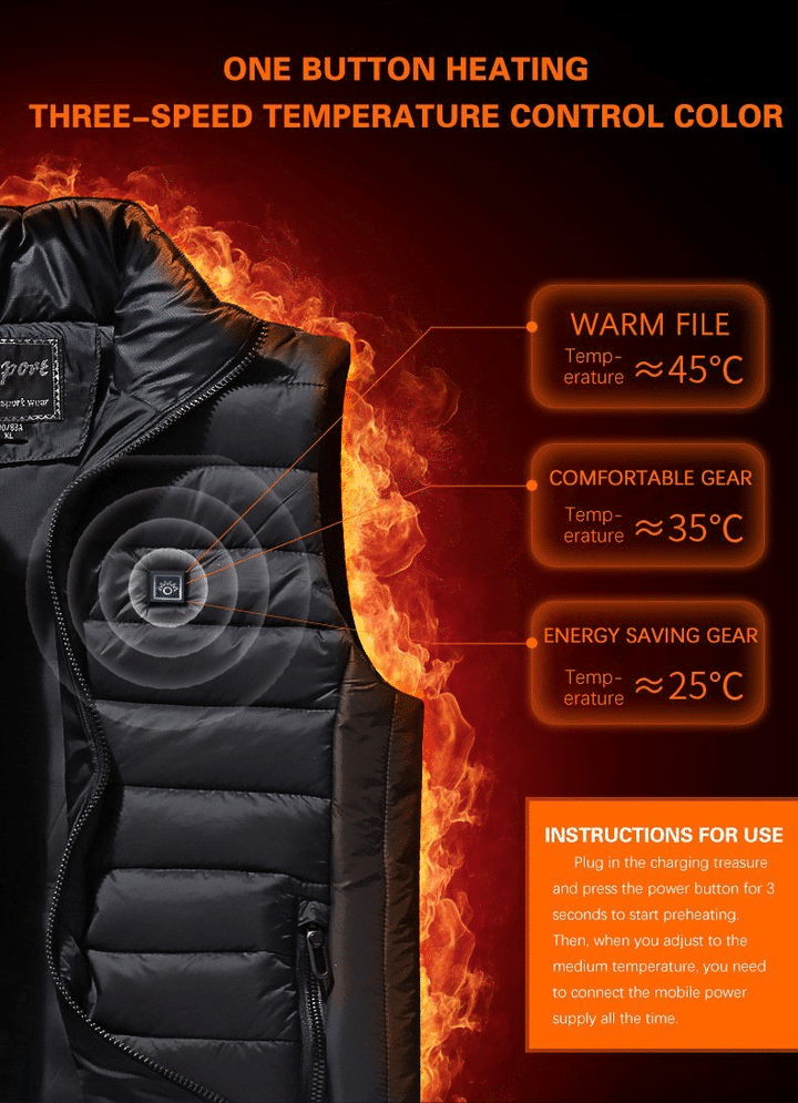 Electrically heated down vest